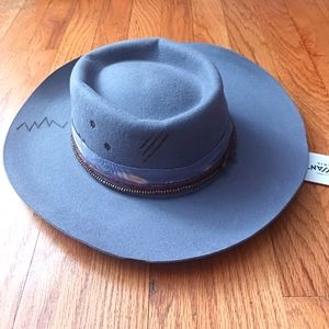 Free People X Mossant Paris Wool Felt Western Style Hat